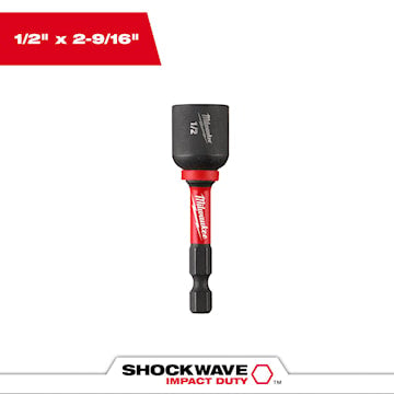 MILWAUKEE 49-66-4537 Shockwave™ Magnetic Tip Nut Driver 1/2 IN Hexagonal