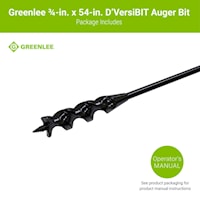 EMERSON PROFESSIONAL TOOLS 12-04-54A D'VersiBIT Auger Bit 3/4 in 6.4 x 1371.6 mm Shank