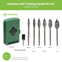 EMERSON PROFESSIONAL TOOLS 34AR-6 Spade Bit Set Self Feeding, Corded