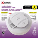 Kidde Hardwired Interconnectable Smoke And Carbon Monoxide Combination Alarm With Voice Warning And 2 AA Battery Backup (21032311/900-CUAR-VCA)