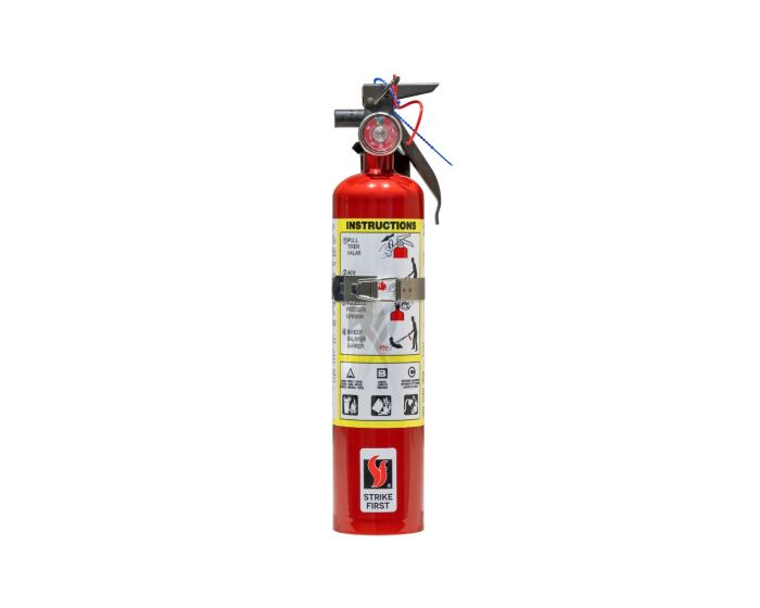 STRIKE FIRST 2.5 LB ABC FIRE EXTINGUISHER WITH VEHICLE BRACKET
