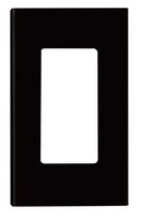 Leviton 80301-SE 1-Gang Decora Plus Wallplate Screwless Snap-On Mount (Black)