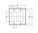 Leviton 80409-W 2-Gang Decora/GFCI Device Wallplate, Standard Size, Thermoset, Device Mount, White