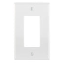 Leviton PJ26-W 1-Gang Decora/GFCI Device Decora Wallplate, Midway Size, Thermoplastic Nylon, Device Mount, - White
