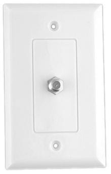 PROVO WCP-6WH Coaxial Wallplate with F81 Jack 1 Gangs White