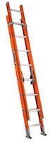 LOUISVILE LADDERS FE3228 Extension Ladder 300 lb Type IA 28 ft L Orange