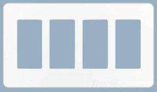 LUTRON CW-4-WH Claro Decorator Wallplate 4 Gangs White 119 mm Lx 220 mm W