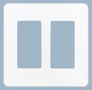 LUTRON CW-2-WH Claro Duplex Receptacle Wallplate 2 Gangs White 119 mm Lx 121 mm W