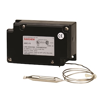 NVENT THERMAL AMC-F5 DigiTrace® Non-Programmable Thermostat Fixed Set-Point Freeze-Protection, 1-Pole 22 A,