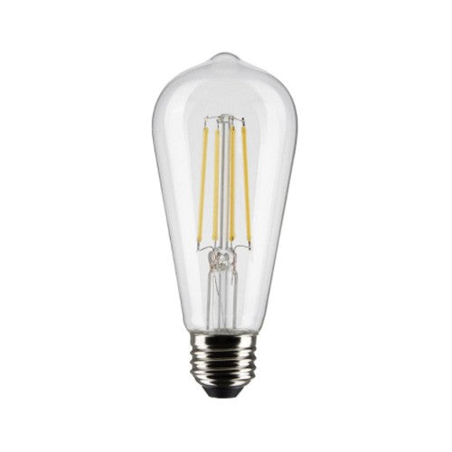 Satco S21364 - 8 W - ST19 LED- Clear - Medium Base - 3000K - 800 Lumens - 300 Deg. Beam Spread - 120 V - Dimmable