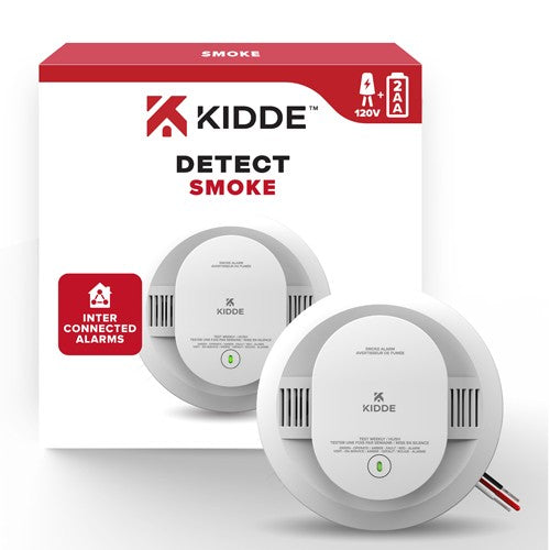 Kidde 20SAR-CA - DETECT Series Smoke Alarm - 120V Hardwired with 2 AA Backup Battery