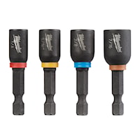 MILWAUKEE 49-66-4562 Shockwave™ Nut Driver Set 4 Pieces 1/4, 5/16, 3/8, 7/16 in