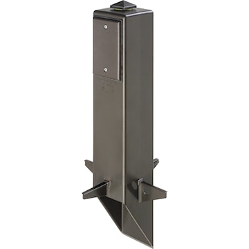 ARLINGTON GP19BGC Gard-N-Post Support Double-Sided, Square 494.538 mm H Flange/Floor Mount Anthracite
