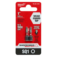 MILWAUKEE 48-32-4421 Shockwave™ Insert Bit Square Recess #1 1/4 in Hex
