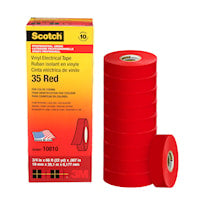 3M CANADA 35-3/4X66RD Scotch® Vinyl Insulating Tape 66 ft Lx 3/4 in W Vinyl Red