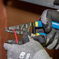 KLEIN TOOLS 11055 Klein-Kurve® Wire Stripper/Cutter Serrated Nose, Shear Cut 7-1/8 in