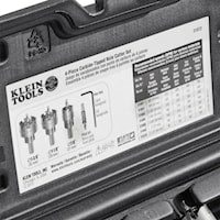 KLEIN TOOLS 31872 Hole Cutter Set 7/8, 1-1/8, 1-3/8 in Carbide