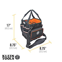 KLEIN TOOLS 5541610-14 Tradesman Pro™ Tool Tote Open Top 40 Pockets Black/Orange