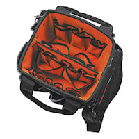 KLEIN TOOLS 5541610-14 Tradesman Pro™ Tool Tote Open Top 40 Pockets Black/Orange