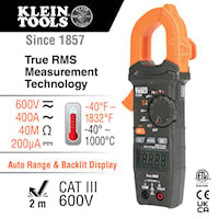 KLEIN TOOLS CL320 Digital Clamp Meter TRMS 600 VAC, 600 VDC