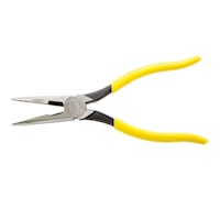 KLEIN TOOLS D203-8 Long Nose Plier with Side Cutter Straight 2.313 in L x 1 in W x 1/2 in T Jaw