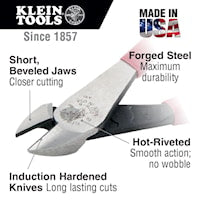 KLEIN TOOLS D2000-28 Diagonal Cutting Plier 13/16 in L Jaw