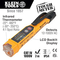 KLEIN TOOLS NCVT-4IR Voltage Tester with Thermometer Non-Contact 12 - 1000 V