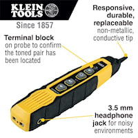KLEIN TOOLS VDV500-820 Cable Tracer with Probe Tone Kit Tone Generator Tracing Probe