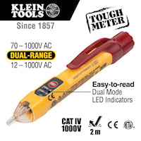 KLEIN TOOLS NCVT2PKIT Dual Range Non-ContactTester w/ Receptacle