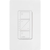 LUTRON PD-6WCL-WH-C Caseta® Dimmer 120 V, 600 W Incandescent/Halogen, 150 W LED/CFL White