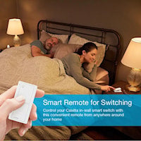 LUTRON PJ2-2B-GWH-L02 Pico® Remote Control Switch with Power Icon Labelling Wireless, 2-Button, Radio Frequency White