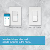 LUTRON DVRF-BDG-1D-C Diva Smart Dimmer Starter Kit with Smart Hub