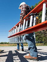 LOUISVILE LADDERS FE3228 Extension Ladder 300 lb Type IA 28 ft L Orange