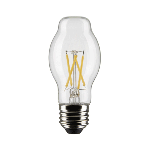 Satco S21854 - 5 Watt BT15 LED - Clear - Medium Base - 2700K - 450 Lumens - 300 Deg. Beam Spread - 120 V - Dimmable - 2 Packs