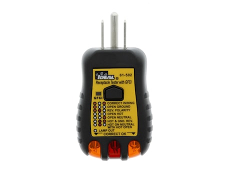 IDEAL INDUSTRIES 61-502 120V AC GFCI RECEPTACLE TESTER