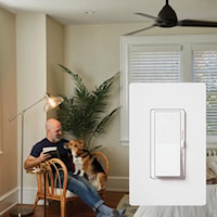 LUTRON DVFSQ-F-BR-CSA Diva Fan Control 1-Pole, 3-Way 1.5 A, Brown