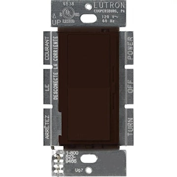 LUTRON DVFSQ-F-BR-CSA Diva Fan Control 1-Pole, 3-Way 1.5 A, Brown