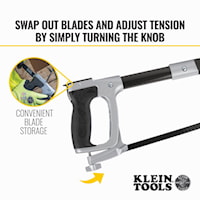 KLEIN TOOLS 702-12 Hacksaw 12 in L 24 TPI