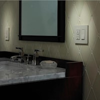 LUTRON CW-2-WH Claro Duplex Receptacle Wallplate 2 Gangs White 119 mm Lx 121 mm W