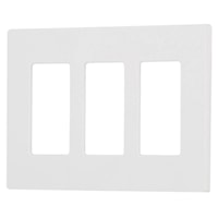 LUTRON CW-3-WH Claro Decorator Wallplate 3 Gangs White 119 mm Lx 167 mm W