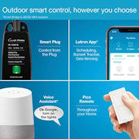 LUTRON PD-15OUT-BL OUTDOOR SMART PLUG BLKIP65