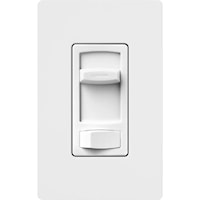 LUTRON CTCL-153P-WH Skylark Contour™ Dimmer Switch 120 VAC, 150 W LED/CFL or 600 W Incandescent/Halogen White/Gloss