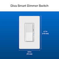 LUTRON DVRF-PKG1D-WH DIVA SMART DIMMER
