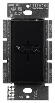 LUTRON SFSQ-F-BL-CSA Skylark Fan Controller Slide-to-Off, 3 Speed Quiet, Slide Switch 1.5 A, Black
