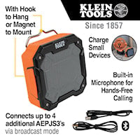 KLEIN TOOLS AEPJS3 15W WIRELESSJOBSITE SPEAKER