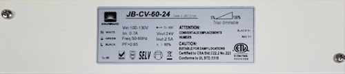 HUMELEC ASSOCIATES LTD HS60W24V UNDERCABINET CLASS 2 24VCLASS 2 DRIVER 60W DIM