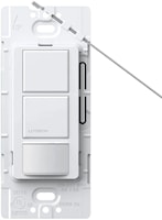 LUTRON MS-OPS6-DDV-WH Maestro Occupancy Sensor Occupancy sensor switch, dual-circuit, single-pole 277 VAC, Gloss White