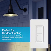 LUTRON PD-5WS-DV-BL Caseta Wireless Remote Control Switch Multi-Location, 2-Button, 1 NO Black