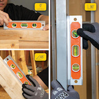 KLEIN TOOLS 935R Torpedo Level Top Read, Rare Earth Magnetic 0.001 in +/- 3 Vials