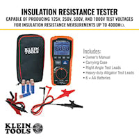 KLEIN TOOLS ET600 Insulation Resistance Tester 1000 VAC/VDC
